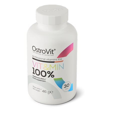 Vit&Min 100% OstroVit 30 comprimés — saveur Nature