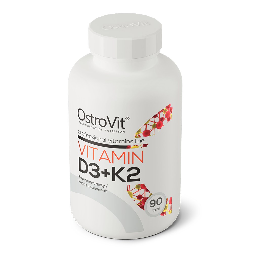 Vitamine D3 + K2 OstroVit 90 comprimés — saveur Nature