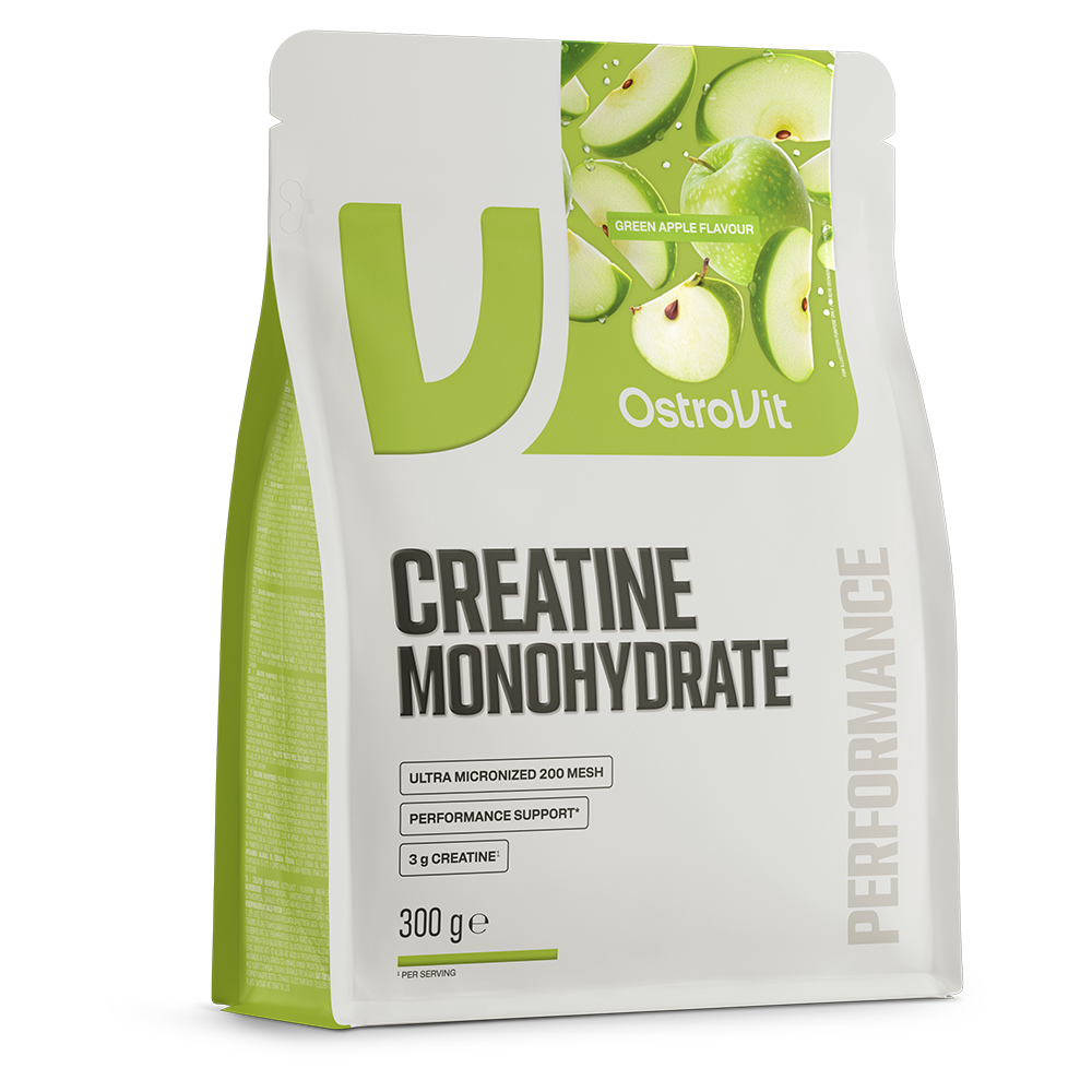 Créatine Monohydrate OstroVit 300g — saveur Pomme verte