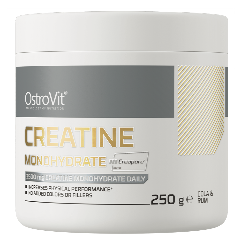 Creapure Monohydrate Créatine OstroVit 250 g — saveur Cola au rhum