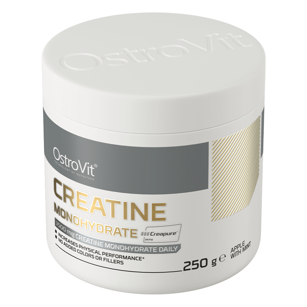 Creapure Monohydrate Créatine OstroVit 250 g — saveur Pomme-Menthe