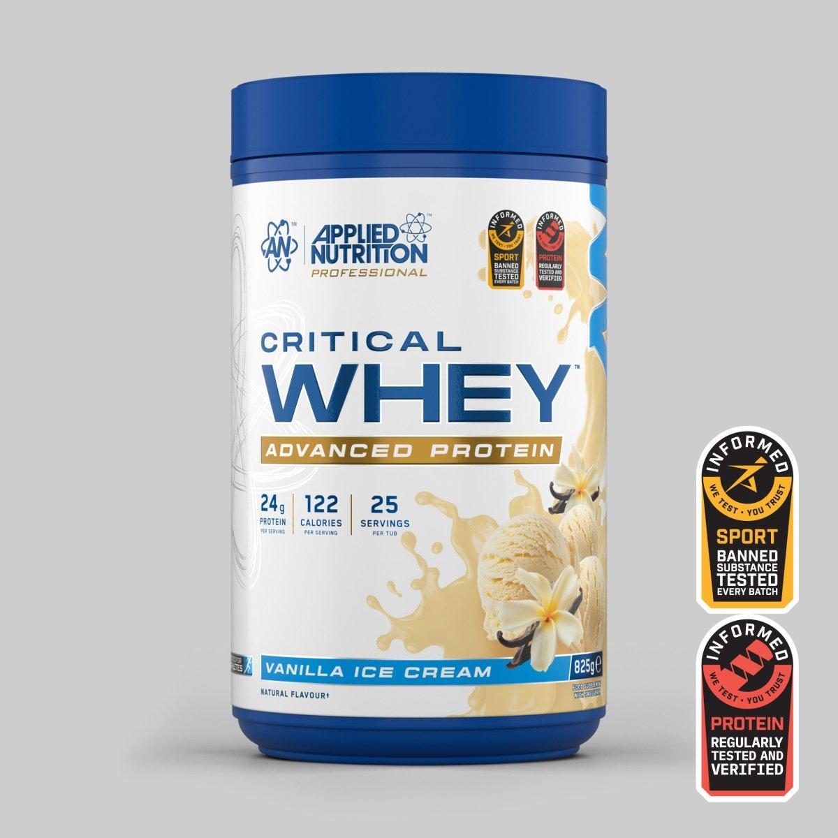 Critical Whey Applied Nutrition 825g — saveur Vanilla Ice Cream