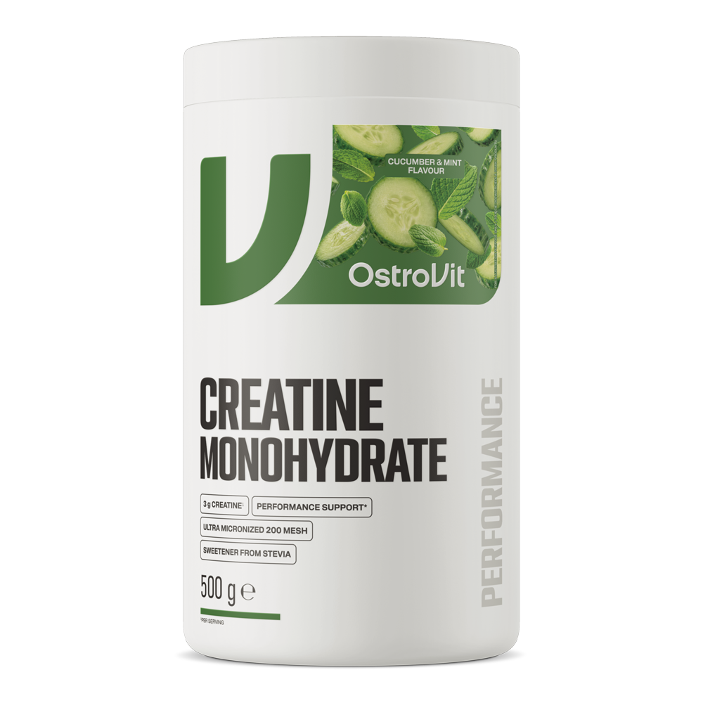 100% Créatine Monohydrate OstroVit Aromatisée 500g — saveur Concombre-menthe