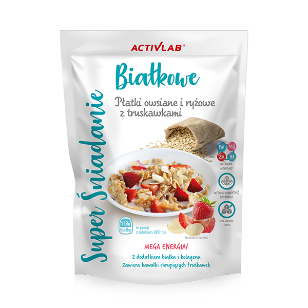 Activlab Super Petit-Déjeuner Protéiné Activlab 300g — saveur Flocons avoine & riz fraise