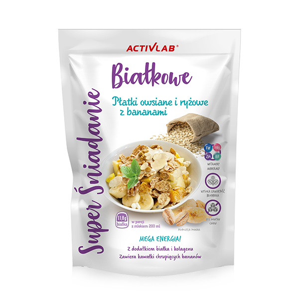 Super Petit-Déjeuner Protéiné Activlab 300g — saveur Flocons avoine & riz banane